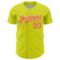 Custom Neon Yellow White-Black 3D Pattern Design Confetti Colorful Speckle Authentic Baseball Jersey