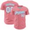Custom Medium Pink White-Sky Blue 3D Pattern Design Confetti Colorful Speckle Authentic Baseball Jersey
