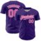 Custom Purple Pink-White 3D Pattern Design Confetti Colorful Speckle Authentic Baseball Jersey