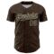 Custom Brown Black-Cream 3D Pattern Design Confetti Colorful Speckle Authentic Baseball Jersey