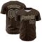 Custom Brown Black-Cream 3D Pattern Design Confetti Colorful Speckle Authentic Baseball Jersey