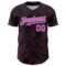 Custom Black Pink-Light Blue Curve Lines Authentic Baseball Jersey