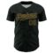 Custom Black Kelly Green-Old Gold Curve Lines Authentic Baseball Jersey