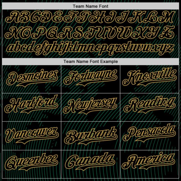 Custom Black Kelly Green-Old Gold Curve Lines Authentic Baseball Jersey