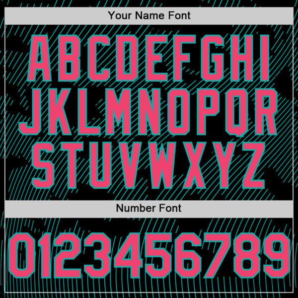 Custom Black Neon Pink-Aqua Curve Lines Authentic Baseball Jersey