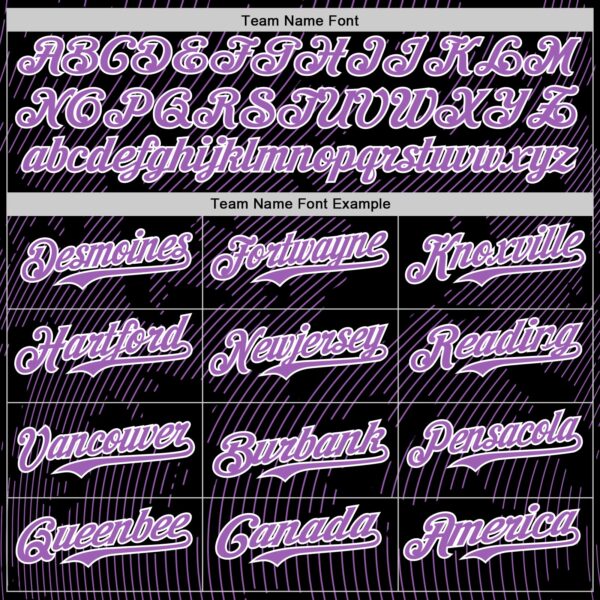 Custom Black Medium Purple-White Curve Lines Authentic Baseball Jersey