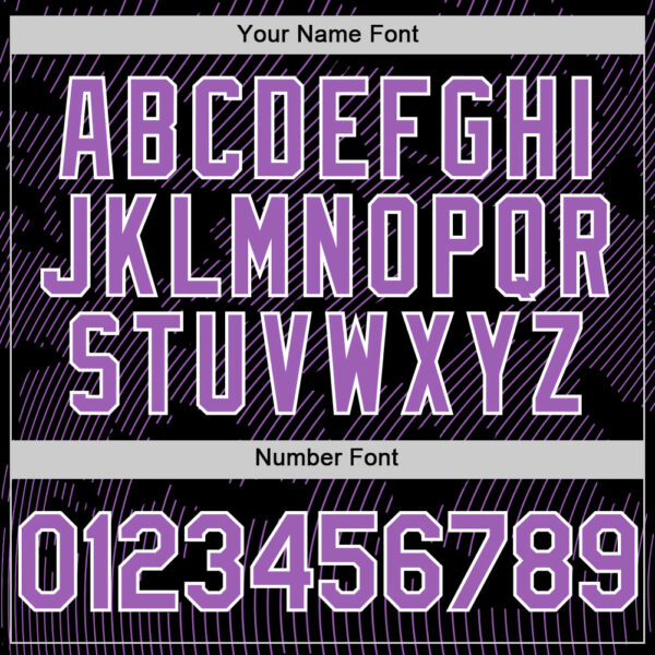 Custom Black Medium Purple-White Curve Lines Authentic Baseball Jersey