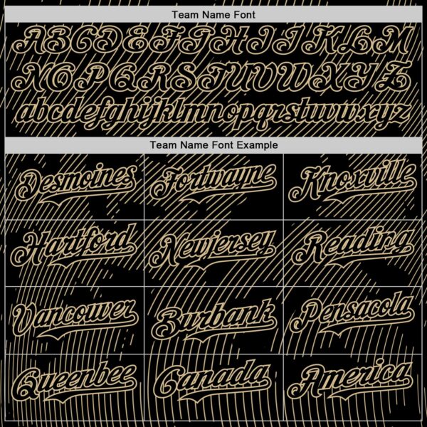 Custom Black Vegas Gold Curve Lines Authentic Baseball Jersey