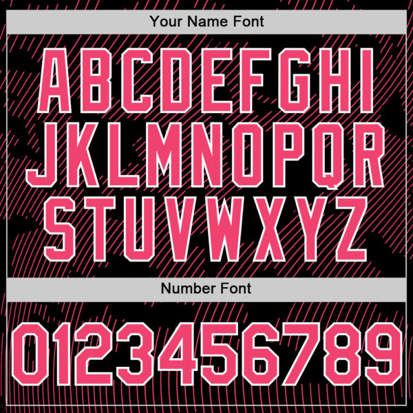 Custom Black Neon Pink-White Curve Lines Authentic Baseball Jersey