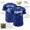 Custom Royal Light Blue-White Curve Lines Authentic Baseball Jersey
