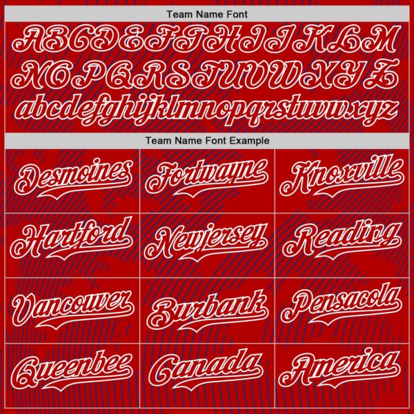 Custom Red Royal-White Curve Lines Authentic Baseball Jersey