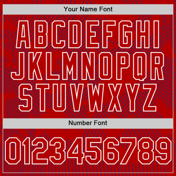 Custom Red Royal-White Curve Lines Authentic Baseball Jersey