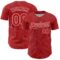 Custom Red Light Blue-White Curve Lines Authentic Baseball Jersey