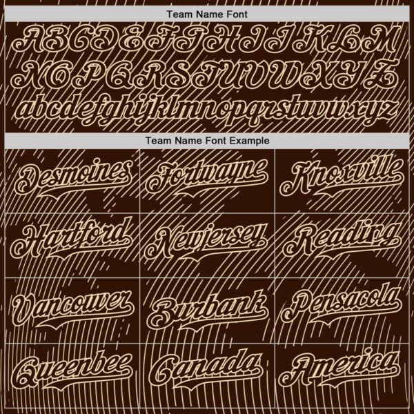 Custom Brown Cream Curve Lines Authentic Baseball Jersey