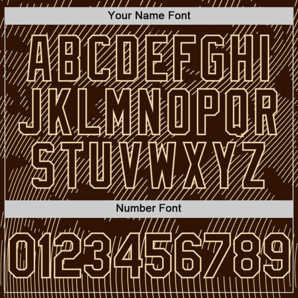 Custom Brown Cream Curve Lines Authentic Baseball Jersey