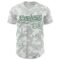 Custom White Green Curve Lines Authentic Baseball Jersey