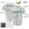 Custom White Green Curve Lines Authentic Baseball Jersey