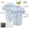 Custom White Electric Blue Curve Lines Authentic Baseball Jersey