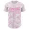 Custom White Pink Curve Lines Authentic Baseball Jersey