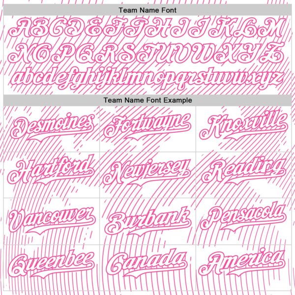 Custom White Pink Curve Lines Authentic Baseball Jersey