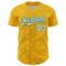 Custom Gold White-Kelly Green Curve Lines Authentic Baseball Jersey