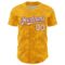 Custom Gold White-Crimson Curve Lines Authentic Baseball Jersey
