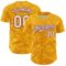 Custom Gold White-Crimson Curve Lines Authentic Baseball Jersey