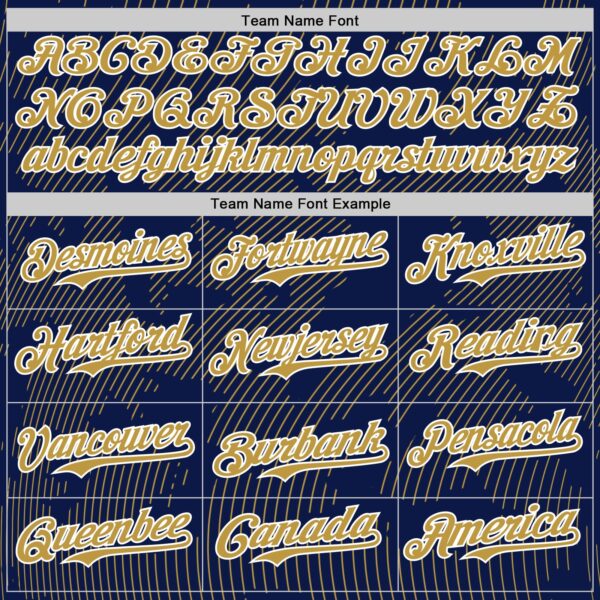 Custom Navy Old Gold-White Curve Lines Authentic Baseball Jersey