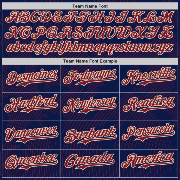 Custom Navy Crimson-Cream Curve Lines Authentic Baseball Jersey