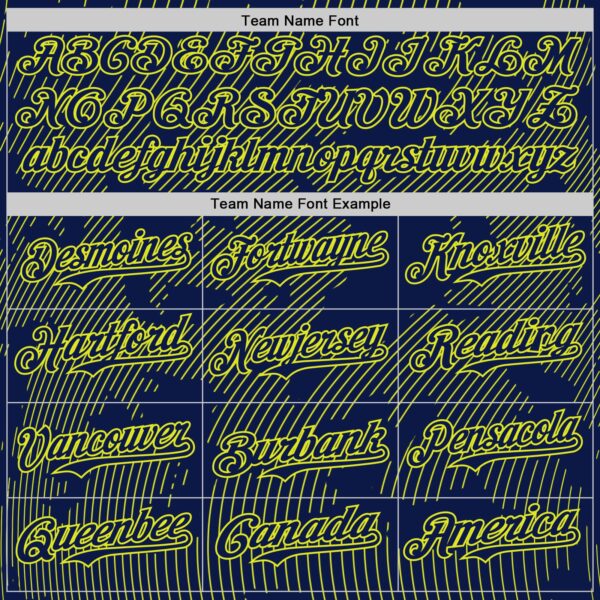 Custom Navy Neon Yellow Curve Lines Authentic Baseball Jersey