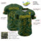 Custom Green Yellow Curve Lines Authentic Baseball Jersey