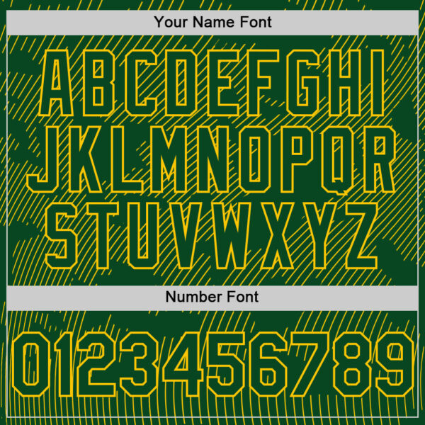 Custom Green Yellow Curve Lines Authentic Baseball Jersey
