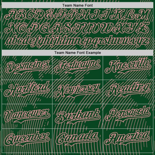 Custom Green Medium Pink Curve Lines Authentic Baseball Jersey