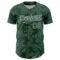 Custom Green White Curve Lines Authentic Baseball Jersey