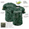 Custom Green White Curve Lines Authentic Baseball Jersey