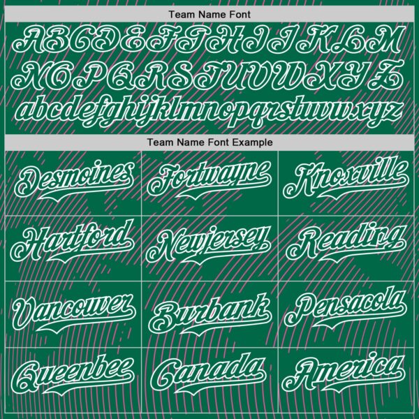Custom Kelly Green Pink-White Curve Lines Authentic Baseball Jersey