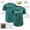 Custom Teal White Curve Lines Authentic Baseball Jersey