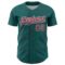 Custom Teal Crimson-White Curve Lines Authentic Baseball Jersey