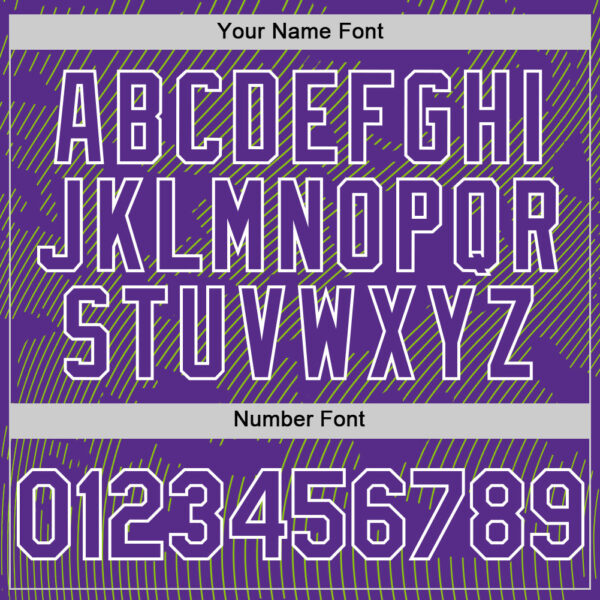 Custom Purple Neon Green-White Curve Lines Authentic Baseball Jersey