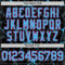 Custom Black Sky Blue-Pink 3D Pattern Design Abstract Network Authentic Baseball Jersey