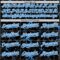 Custom Black Electric Blue-White 3D Pattern Design Abstract Network Authentic Baseball Jersey