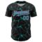 Custom Black Aqua-Pink 3D Pattern Design Abstract Network Authentic Baseball Jersey