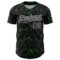 Custom Black Grass Green-White 3D Pattern Design Abstract Network Authentic Baseball Jersey