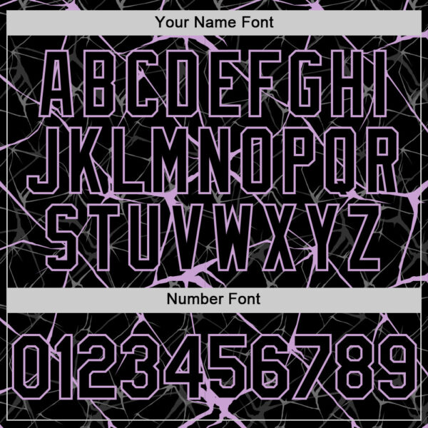 Custom Black Light Purple 3D Pattern Design Abstract Network Authentic Baseball Jersey