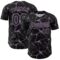 Custom Black Light Purple 3D Pattern Design Abstract Network Authentic Baseball Jersey