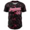 Custom Black Neon Pink-White 3D Pattern Design Abstract Network Authentic Baseball Jersey
