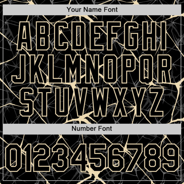 Custom Black Cream 3D Pattern Design Abstract Network Authentic Baseball Jersey