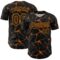 Custom Black Bay Orange 3D Pattern Design Abstract Network Authentic Baseball Jersey