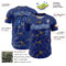 Custom Royal Old Gold-White 3D Pattern Design Abstract Network Authentic Baseball Jersey