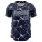 Custom Navy White 3D Pattern Design Abstract Network Authentic Baseball Jersey